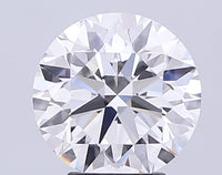Trendy 4.02 CT Round Shape F Color VS1 Clarity Lab Grown Diamond For Quiet Days