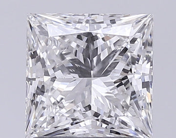 Timeless F Color VS2 Clarity 1.41 CT Princess Shape Lab grown Diamond For Birthday Ring