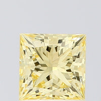 Trendy Princess Shape Fancy Intense Yellow Color 1.03 CT VS2 Clarity Moissanite Diamond For Wedding Ring