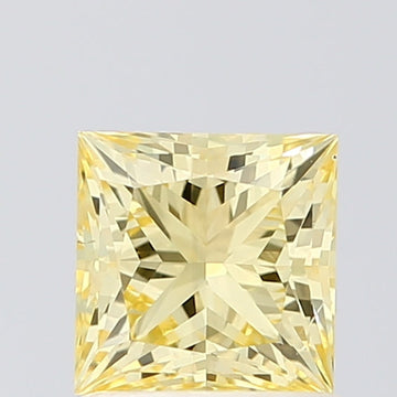 Trendy Princess Shape Fancy Intense Yellow Color 1.03 CT VS2 Clarity Moissanite Diamond For Wedding Ring