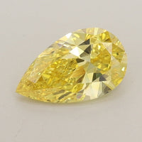 Hot Spelling 0.70 CT Pear Shape Fancy Vivid Yellow Color VS2 Clarity Lab Grown Diamond For No Rush