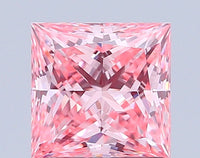 Experience Luxury 1.58 CT Princess Shape Fancy Intense Pink Color VVS1 Clarity Lab Grown Diamond For Hidden Glow