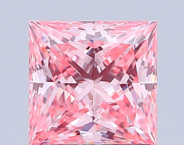 Experience Luxury 1.58 CT Princess Shape Fancy Intense Pink Color VVS1 Clarity Lab Grown Diamond For Hidden Glow
