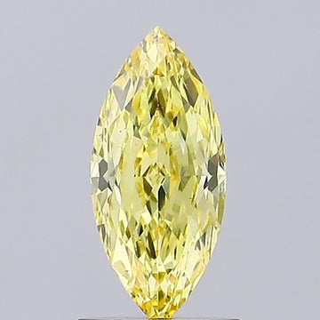 Stylish Fancy Vivid Yellow Color VS2 Clarity 1.02 CT Marquise Shape Moissanite Diamond For Anniversary Ring