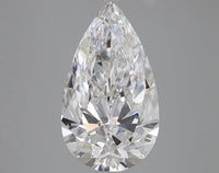 Classic 5.02 CT Pear Shape D Color VVS1 Clarity Lab Grown Diamond For Warm Dusk