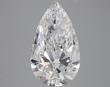 Classic 5.02 CT Pear Shape D Color VVS1 Clarity Lab Grown Diamond For Warm Dusk