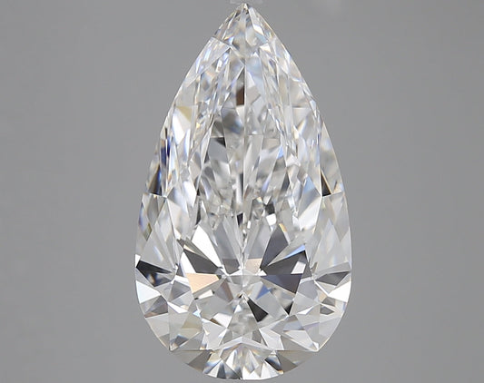 Classic 5.02 CT Pear Shape D Color VVS1 Clarity Lab Grown Diamond For Warm Dusk