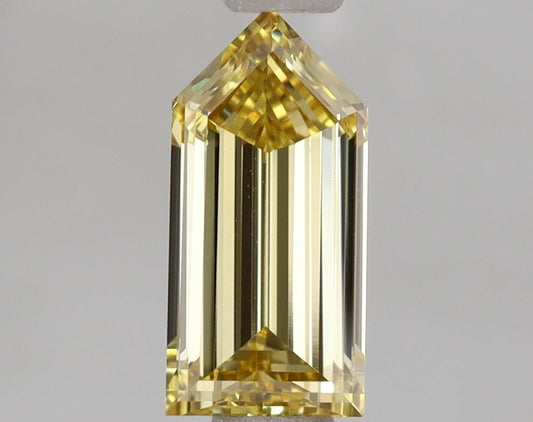 Stunning 1.00 CT Antique Shape Fancy Intense Yellow Color VVS2 Clarity Moissanite Diamond For her Ring