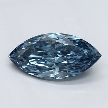 Classic SI2 Clarity 1.01 CT Marquise Shape Fancy Vivid Blue Color Moissanite Diamond For Birthday Ring
