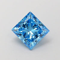 Stylish VS1 Clarity 1.00 CT Princess Shape Fancy Vivid Blue Color Moissanite Diamond For Anniversary Ring