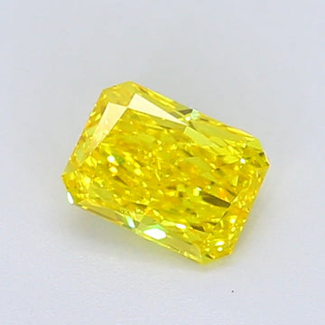 Sparkling  One 0.91 CT Radiant Shape Fancy Vivid Yellow Color VS1 Clarity Lab Grown Diamond For Sweet Wait