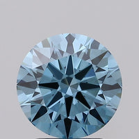Stylish 2.27 CT Round Shape Fancy Vivid Greenish Blue Color VVS2 Clarity Moissanite Diamond For Special one Ring
