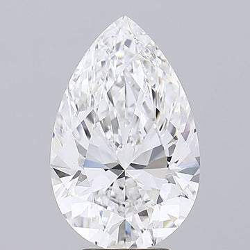 Classic 5.03 CT Pear Shape D Color VVS1 Clarity Lab Grown Diamond For Warm Dusk