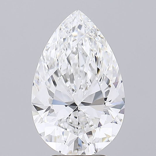 Classic 5.03 CT Pear Shape D Color VVS1 Clarity Lab Grown Diamond For Warm Dusk