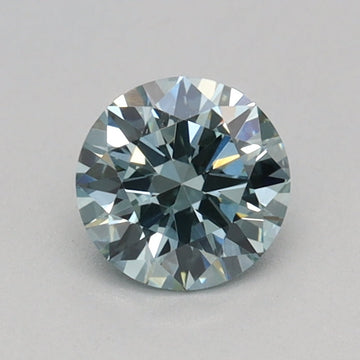 Timeless choice 0.31 CT Round Shape Fancy Intense Blue Green Color VVS2 Clarity Lab Grown Diamond For Soft Turns