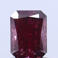 Hot Selling SI1 Clarity 1.02 CT Radiant Shape Fancy Purplish Pink Color Moissanite Diamond For Surprise Ring