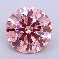 Latetst 2.54 CT Round Shape Fancy Vivid Pink Color VS1 Clarity Moissanite Diamond For Propose Ring
