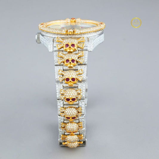 IVEVAR Custom Full Iced Out Watch – Handset Moissanite Diamonds for Men