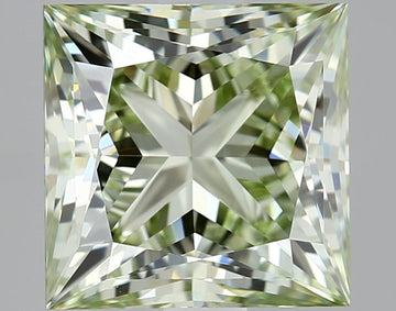 Gift 2.03 CT Princess Shape Fancy Vivid Green Color VVS1 Clarity Lab Grown Diamond For New Quiet