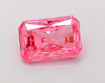 Brilliant One 0.94 CT Radiant Shape Fancy Vivid Pink Color VS1 Clarity Lab Grown Diamond For One Sky