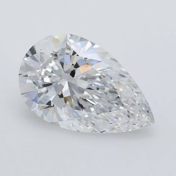 Classic 5.05 CT Pear Shape D Color VVS1 Clarity Lab Grown Diamond For Warm Dusk