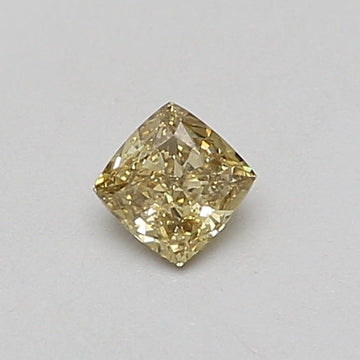 Fantastic 0.31 CT Cushion Shape Fancy Intense Grayish Yellow Color VS1 Clarity Lab Grown Diamond For Same Sky