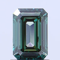 Latest Emerald Shape Fancy Vivid Green Color 1.16 CT VS2 Clarity Moissanite Diamond For Engagement Ring