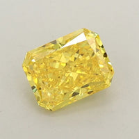 Bright 0.62 CT Radiant Shape Fancy Vivid Yellow Color VVS1 Clarity Moissanite Diamond For One Tomorrow