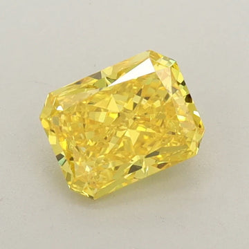 Bright 0.62 CT Radiant Shape Fancy Vivid Yellow Color VVS1 Clarity Moissanite Diamond For One Tomorrow