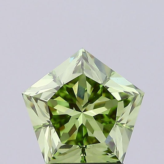 Shiny 2.20 CT Antique Shape Fancy Vivid Green Color VS1 Clarity Moissanite Diamond For Someone Special Ring