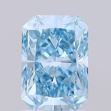 Luxurious 1.04 CT Radiant Shape Fancy Vivid Blue Color VS1 Clarity Moissanite Diamond For Birthday Ring