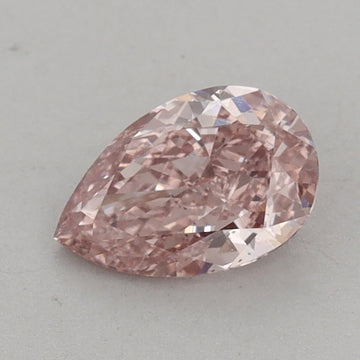 Affordable 0.70 CT Pear Shape Fancy Intense Brownish Pink Color VS2 Clarity Lab Grown Diamond For Hidden Glow