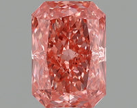 Affordable  One 0.97 CT Radiant Shape Fancy Vivid Pink Color VS1 Clarity Lab Grown Diamond For Full Grace