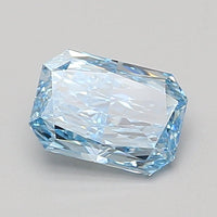 Sustainable One 0.97 CT Radiant Shape Fancy Vivid Blue Color VS1 Clarity Lab Grown Diamond For Soft Turns