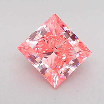 Luxury SI1 Clarity 1.01 CT Princess Shape Fancy Vivid Pink Color Moissanite Diamond For Cocktail Ring