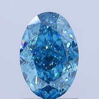 Beautiful Fancy Vivid Blue Color 1.35 CT Oval Shape VS2 Clarity Moissanite Diamond For Custom Ring