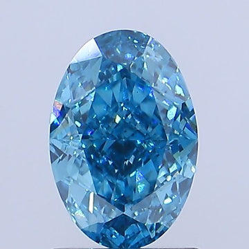 Beautiful Fancy Vivid Blue Color 1.35 CT Oval Shape VS2 Clarity Moissanite Diamond For Custom Ring