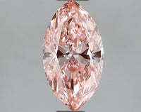 Elegant VS1 Clarity 1.11 CT Marquise Shape Fancy Vivid Pink Color Lab grown Diamond For Custom Ring