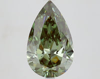 Exclusive 4.10 CT Pear Shape Fancy Intense Green Color VS1 Clarity Lab grown Diamond For Anniversary Ring