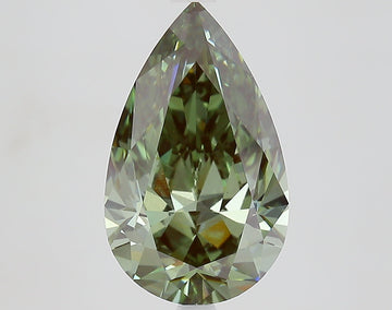 Exclusive 4.10 CT Pear Shape Fancy Intense Green Color VS1 Clarity Lab grown Diamond For Anniversary Ring