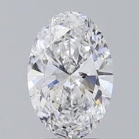 Bright 2.06 CT Oval Shape D Color VVS2 Clarity Lab grown Diamond For Special One