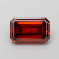 Custom Luxury Of 2.00 CT Emerald Shape Fancy Deep Orange Color VS2 Clarity Lab Grown Diamond For True Bloom