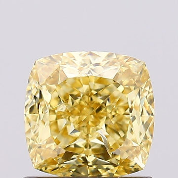 Perfect Cushion Shape Fancy Vivid Yellow Color 1.02 CT SI2 Clarity Moissanite Diamond For Anniversary Ring