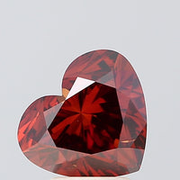 Bright 3.00 CT Heart Shape Fancy Deep Orange Color VS2 Clarity Moissanite Diamond For Engagement Ring