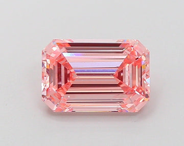 Bright Of 1.71 CT Emerald Shape Fancy Vivid Pink Color VS2 Clarity Lab Grown Diamond For That Touch