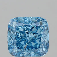 Timeless 3.53 CT Cushion Shape Fancy Vivid Blue Color SI1 Clarity Moissanite Diamond For Gift Ring