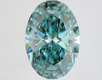 Latest 4.07 CT Oval Shape Fancy Vivid Bluish Green Color VVS2 Clarity Moissanite Diamond For Someone Ring