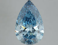 High Quality 5.33 CT Pear Shape Fancy Vivid Blue Color VS1 Clarity Lab grown Diamond For Surprise Ring