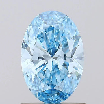 Stylish Of 0.99 CT Oval Shape Fancy Vivid Blue Color VS2 Clarity Moissanite Diamond For This Moment