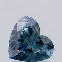 Designer Of 0.90 CT Heart Shape Fancy Vivid Greenish Blue Color VS1 Clarity Lab Grown Diamond For Engagement Ring